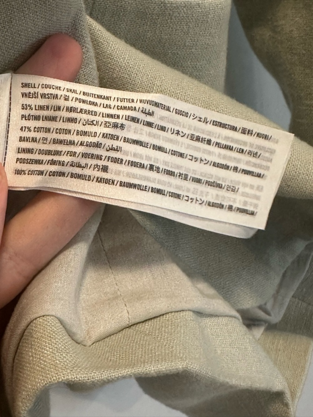 Abercrombie & Fitch Sage Green Linen Blend Blazer. Size M - Picture 7 of 7